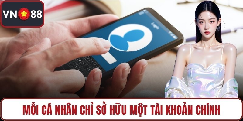 Mỗi cá nhân chỉ sở hữu một tài khoản chính