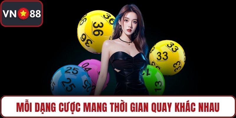 Mỗi dạng cược mang thời gian quay khác nhau