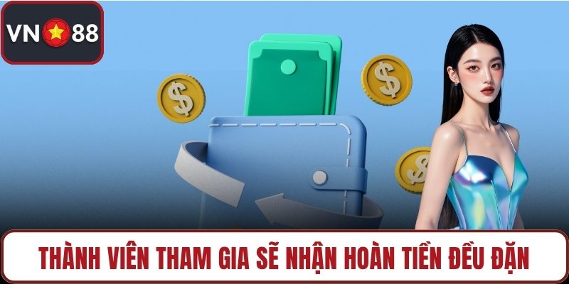 Thành viên VIP sẽ nhận hoàn tiền không giới hạn